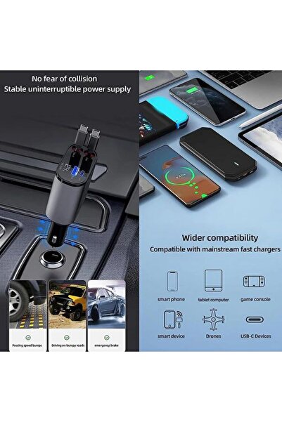 Amara 4 in 1 Retractable Charger