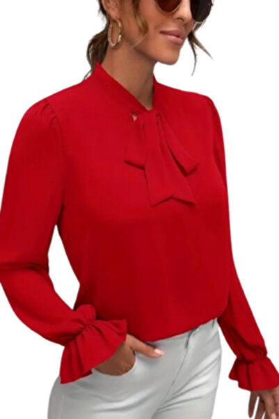 OEM VOGUET Casual Shirt with Red Bow S