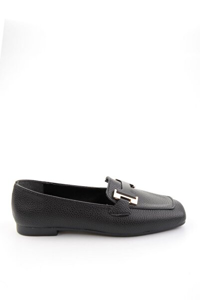 Bambi Siyah Kadın Loafer Ayakkabı K01641022709