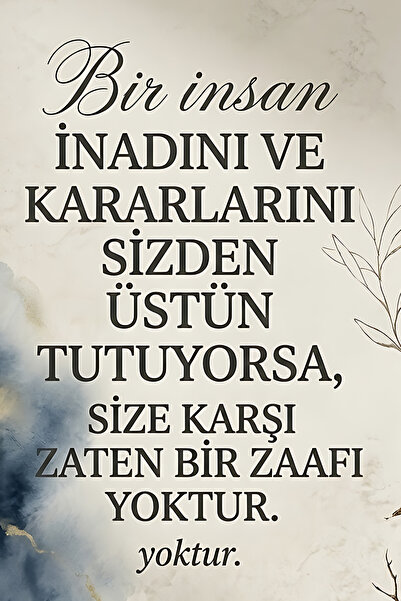 Hayal Poster Bir İnsan İnadını Retro Ahşap Poster 20x30