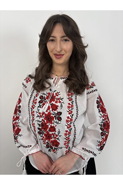 OEM Traditional Women's Blouse TM2242 Poppies