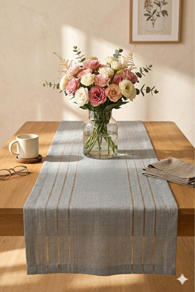 Miabella Home Tablecloth Runner 35X145 cm Living Room Runner Linen Look Dinin...