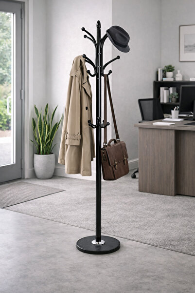 N.zone Elegant Metal Floor Clothes Rack with Modern Design Multi-Hook Garment...