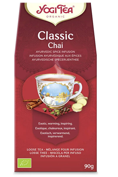 Yogi Tea Classic Chai 90 g | Organik Baharatlı Çay Karışımı | Demleme (Loose ...
