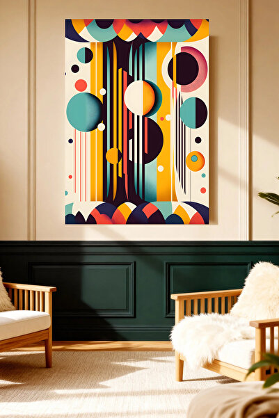 Mushen Studio Model abstract cu frunze de aur pe fundal negru, tablou decorat...