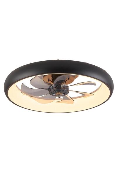 Monolux Ø50CM LED HAREKETSİZ FANLI PLAFONYER AVİZE ESKİTME GOLD-RAL1950 3 IŞI...