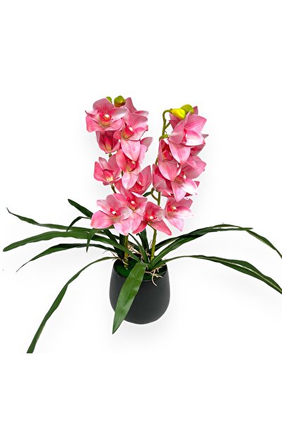 AFO Γλάστρα με 2 σύρματα, Τεχνητή Ορχιδέα Κυμβίδιου σε Γλάστρα - Ροζ