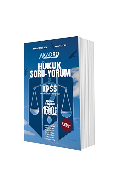 A Kadro Yayınları A Kadro Kpss A Grubu Hukuk Soru Yorum Soru Bankası Çözümlü ...