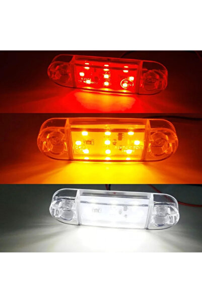 Universal Lumină de gabarit LED, 9 LED-uri 12–30V Galben / Roșu / Alb – Camio...