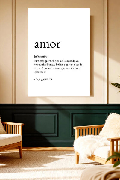 Mushen Studio Amor portugalska definicija ljubavi minimalistička slika na pla...