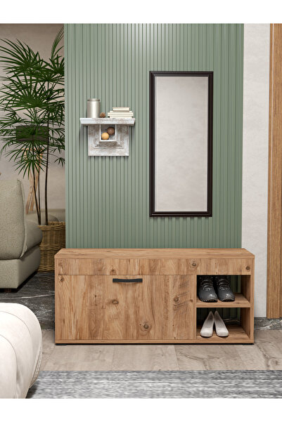 GOLDFALEZ Ayakkabılık Çok Amaçlı Kapaklı Dolabı 90 cm Modern Ayakkabı Dolabı ...