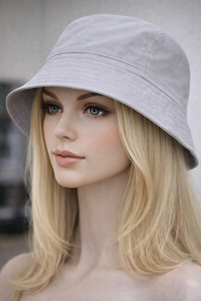 moda nokta Summer Fabric Bucket Hat, Men's Women's Plain Fisherman Bucket Hat...