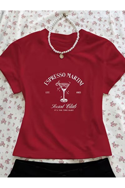 Toum بلوزة كروب بحزام للخصر من إسبريسو مارتيني