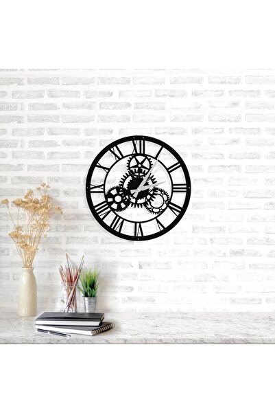 OEM Re-Bloom Wall Clock, metal, black, 46 x 46 cm