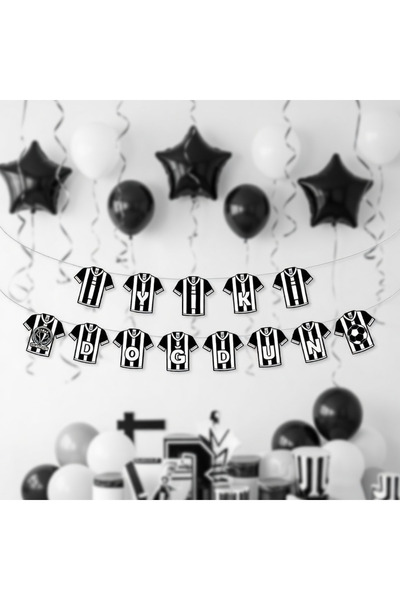 DODOMAR İyi Ki Doğdun Beşikt BJK Forma Şekilli Banner 270 Cm