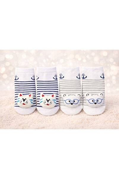 Akface 5 Pairs of Newborn Girl Baby Socks with Toys 0-6 Months (Mannequin Fee...