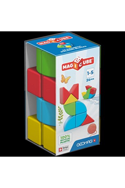 GEOMAG Magicube Blocks Recycled Crystal, jucărie de construcție magnetică cu ...