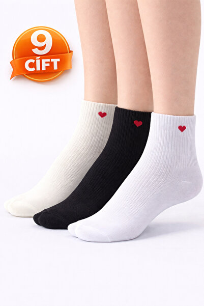 Saria Moda 3 Pairs of Derby Cotton Heart Socks