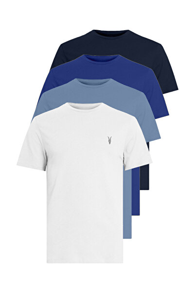 Alvora Men's 4-Piece 100% Cotton Standard Fit Basic Relaxed T-Shirt Pack