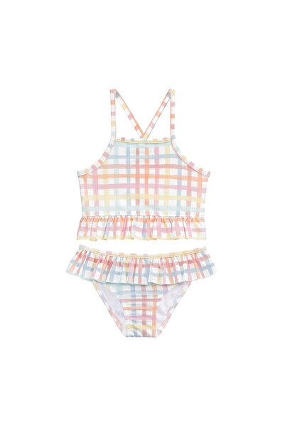SAND MOTHER Girls' Ruffle Bikini Set with Uv Protection