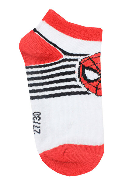 Disney Șosete, 65% bumbac, Spider Power, albe cu roșu