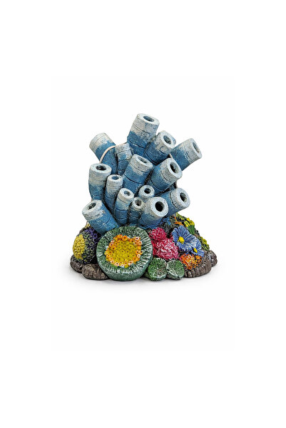 Dophin Aqua Bubble Tube Coral Aquarium Ornament - 15cm | Interactive Color-Ch...