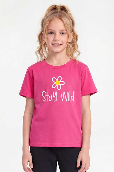 FYK COLLECTİON Κοριτσίστικο μπλουζάκι με στρογγυλή λαιμόκοψη και λεπτομέρεια ...