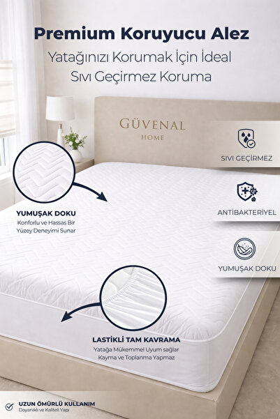 Güvenal Protector de saltea matlasat, impermeabil, Aquavia |   Margine comple...