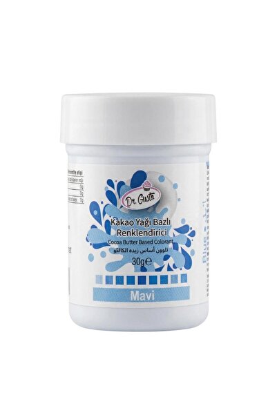Dr. Gusto Çikolata Boyası Mavi 30 GR – Yağ Bazlı Gıda Boyası (Kakao Yağı, Çik...
