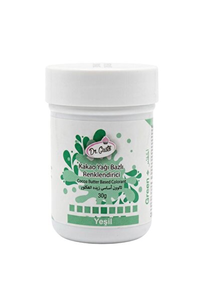Dr. Gusto Çikolata Boyası Yeşil 30 GR – Yağ Bazlı Gıda Boyası (Çikolata ve Ga...