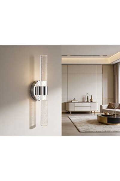 DizaynLED Kristal Kabarcık Modern Krom Duvar Aplik DL-035KROM-DUVARTIPI