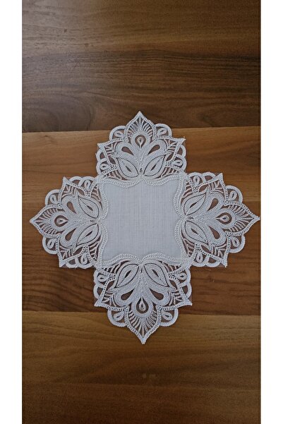 ZESA HOME Luxury Zigon Coffee Table Cover with French Lace