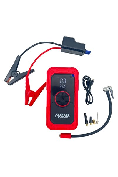 Rico 022-RC4073 Dijital Akü Takviye Cihazı Ve Lastik Şişirme Kompresörü 12000 A