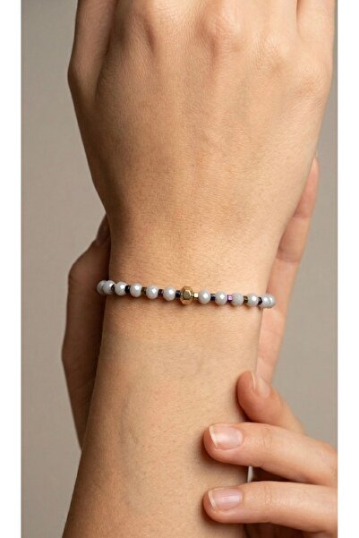 Fi Hediyelik Women's Elegant Natural Stone Adjustable Stylish Elevator Bracelet