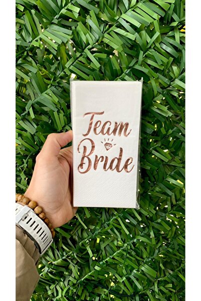 MFM Team Bride Pink Napkin Gilded 12 Pieces