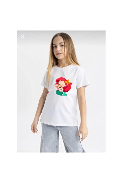 playwear Παιδικό unisex μπλουζάκι με στάμπα Γοργόνας, 100% βαμβακερό, με λαιμ...