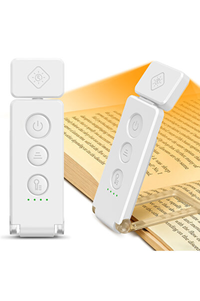 Glocusent 12 LED Şarjlı Kitap Okuma Işığı - 5 Renk & 5 Parlaklık Seviyesi