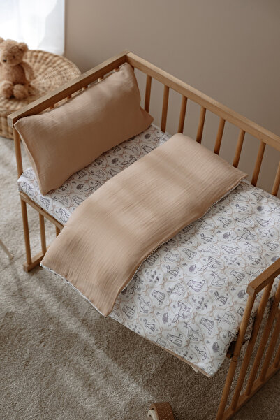 TBA COLLECTION Park Bed Muslin Duvet Cover Set - 80X110 cm - Forest Tales