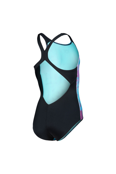 ARENA Multi Colours Swimsuit V Back Çocuk Mavi Yüzücü Mayo 009007509