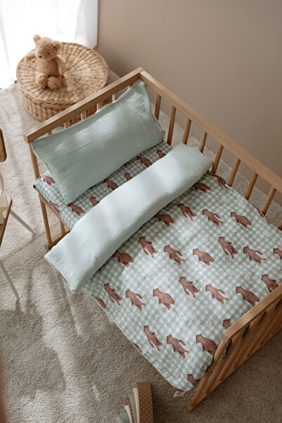 TBA COLLECTION Κάλυμμα Παπλώματος Montessori Muslin (100x200 εκ.) - Σετ Ελαστ...