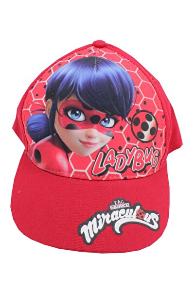 Miraculous Ladybug Cap for Girls, 80% Cotton, Lady Bug, Red