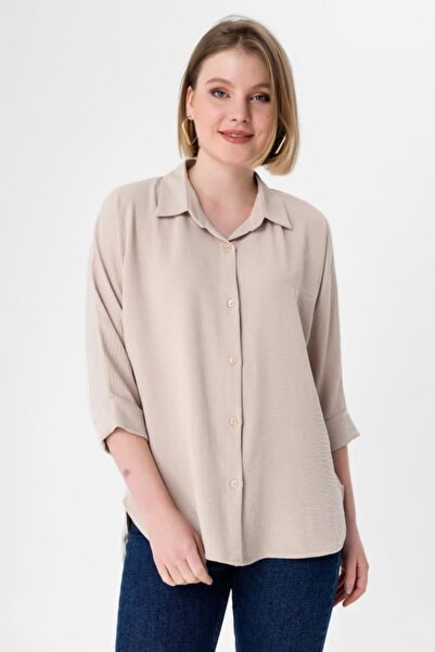 ZARİFSTORE Women's Elbow Sleeve Ayrobin Shirt