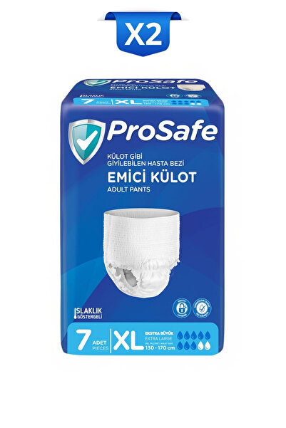 PROSAFE Külotlu Yetişkin Hasta Bezi XL (130-170 cm) Islaklık Göstergeli 7’li ...