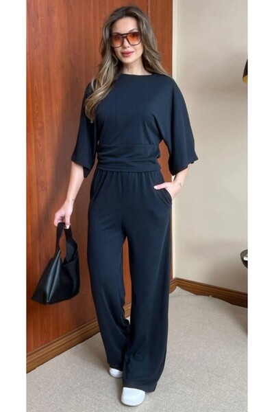 CGA Γυναικείο Σετ Modal Γυναικείο Μαύρο Σετ Modal με Φούστα, Μπλούζα και Φαρδ...