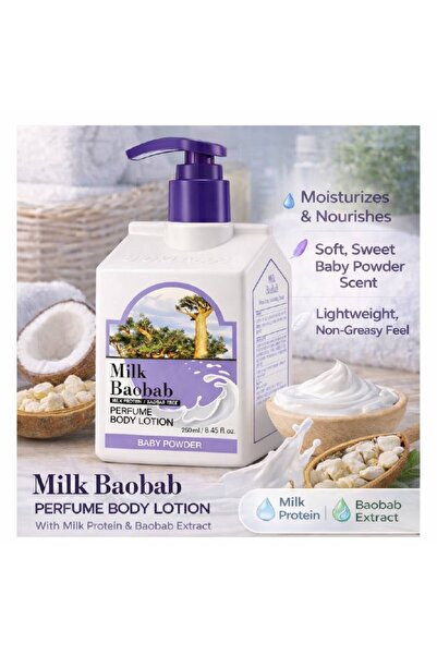 Milk Baobab Body Lotion, Baby Powder Scent
