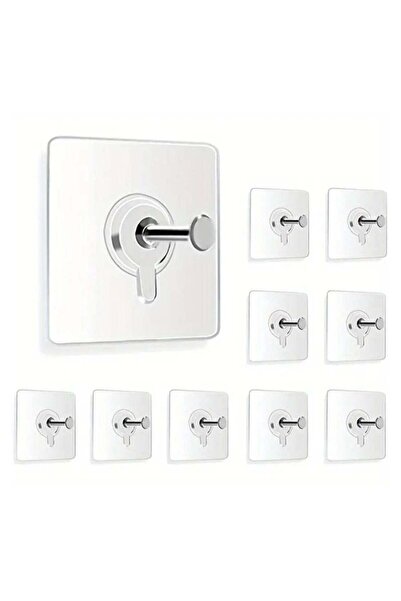 LDQ 10 قطع من خطافات الحائط البلاستيكية ذاتية اللصق - قدرة تحمل عالية تصل إلى...