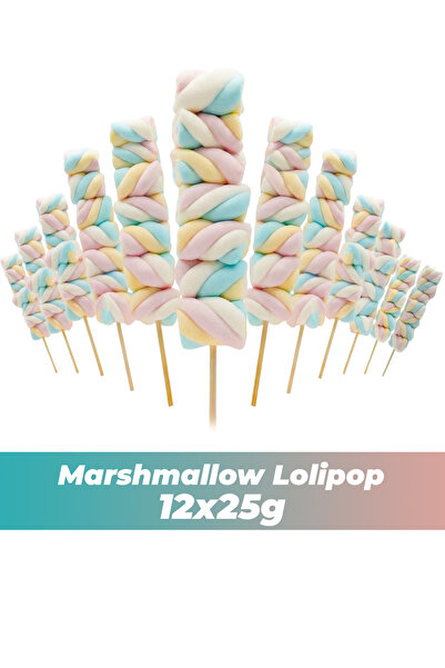 Rovnie 12'li Marshmallow Lolipop 12x25gr