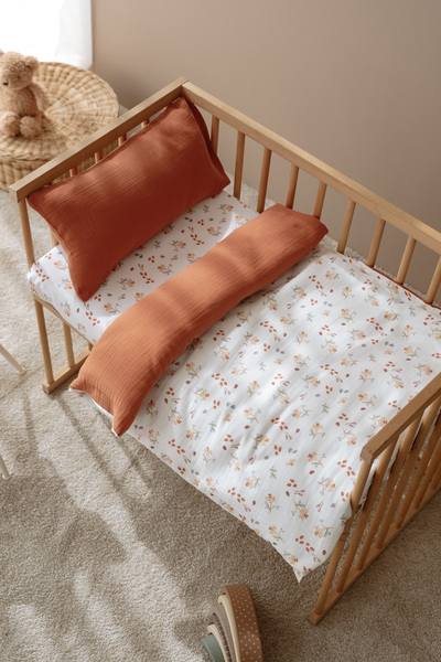 TBA COLLECTION Μονό σετ παπλωματοθήκης μουσελίνας (150x200 εκ.) και ελαστικό ...