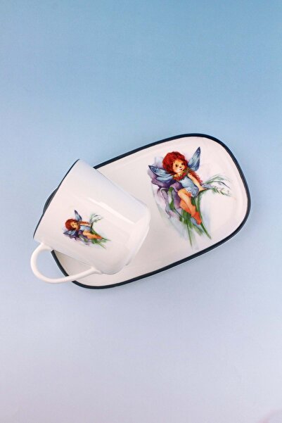 Bursa Porselen Dekor Blue Fairy Porcelain Mug Set with Presentation Box