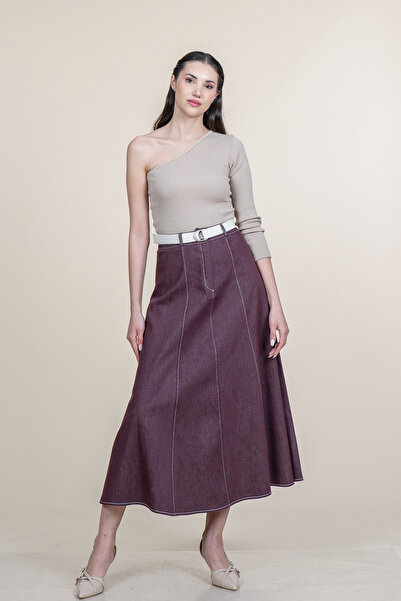 MissVina Φούστα τζιν Garni με ραμμένη ζώνη 6885